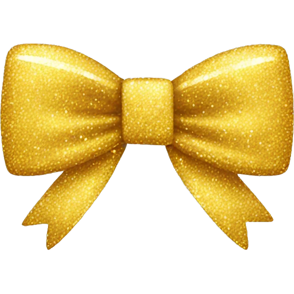yellow sparkly bow emoji