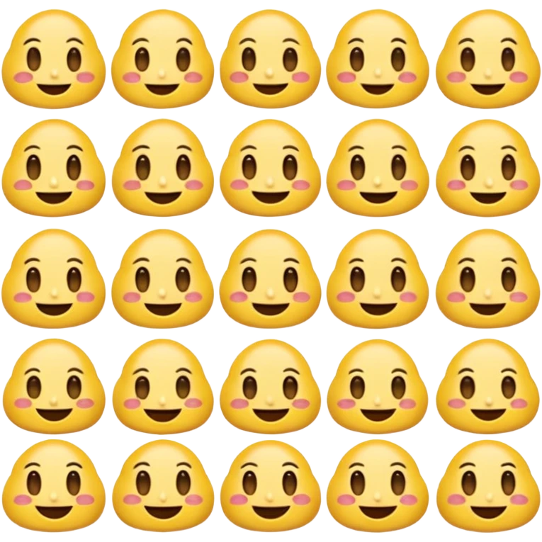 ภาพสร้างอิโมจิขนาด 1:1 ในสไตล์Yuru-Chara styleสร้างทีละ 9 ชิ้น บนภาพเดียวขนาด 16:9 โดยจัดวางแบบเป็นกริด แถวละ 3 ชิ้น ไม่มีส่วนไหนทับกัน มีขอบขาวแบบสติกเกอร์ ดังนี้
1) หน้ายิ้ม 2) หน้าเบื่อโลกมู่ทู่ 3) หน้าร้องให้ แบบน่ารักๆติดงอแง emoji