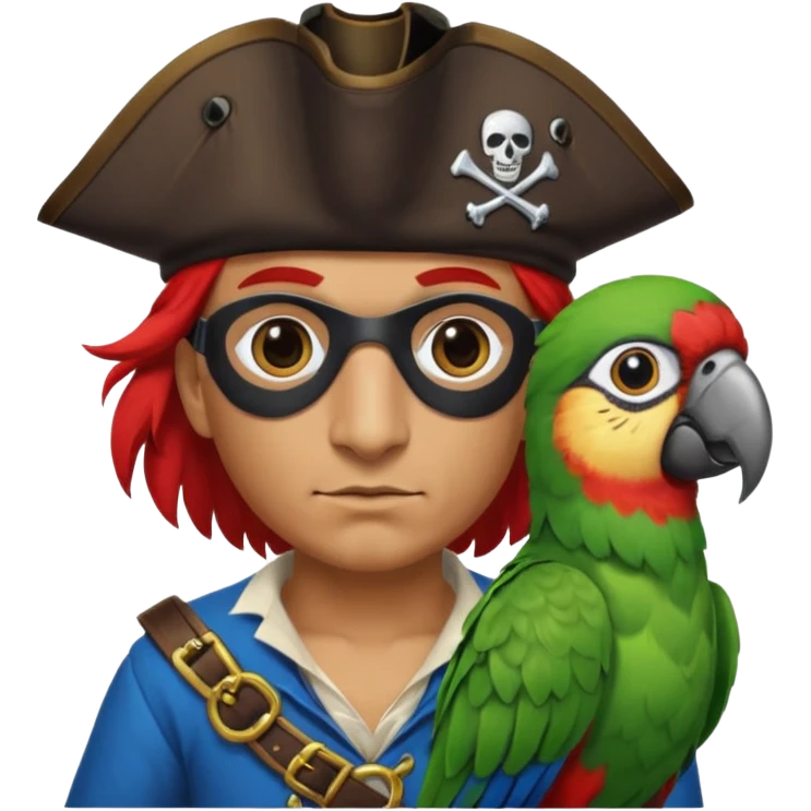 pirate and parrot emoji