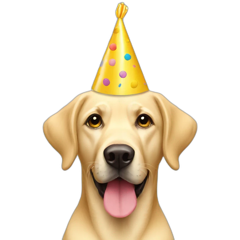 Yellow lab birthday emoji