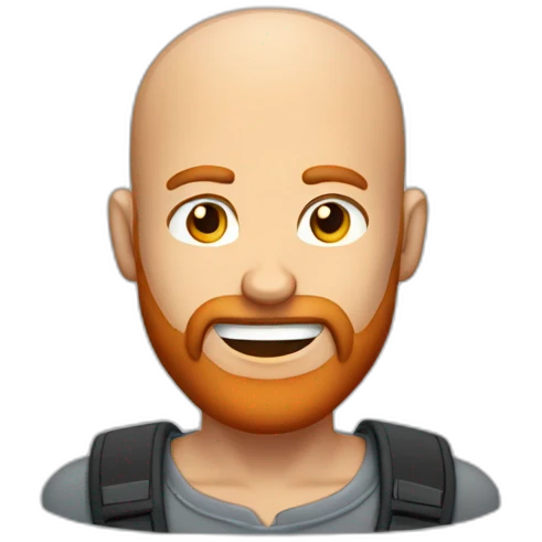 pumped up balding man with a red beard emoji
