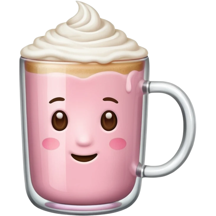Cute Pastel pink coffee emoji