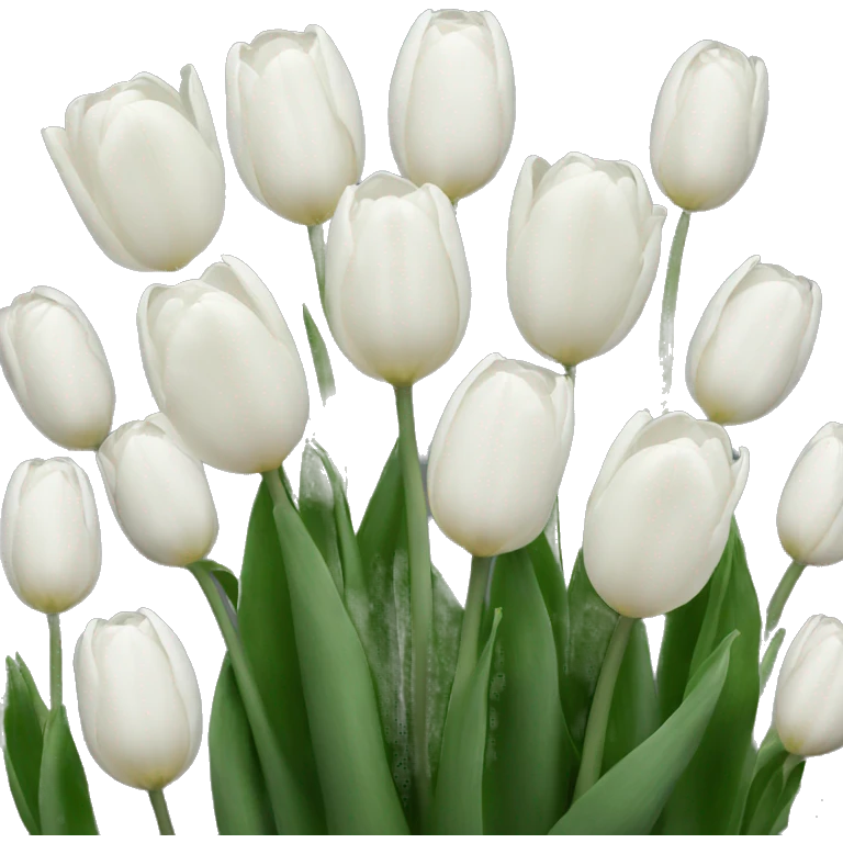 white tulips  emoji