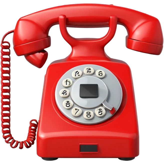 kırmızı telefon emoji