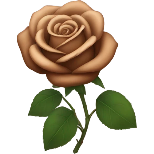 brown rose emoji
