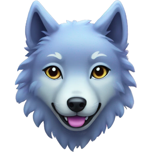 kawaii nebula wolf emoji