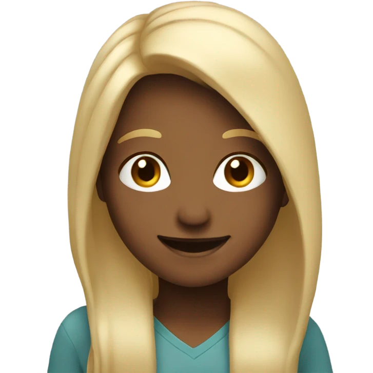 smiling girl with long hair emoji