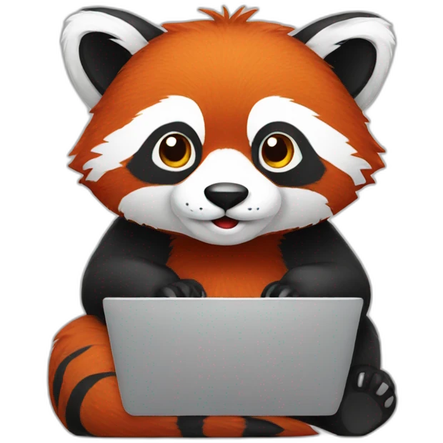redpanda-typing-on-laptop emoji