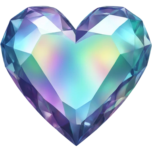 Iridescent diamond heart emoji
