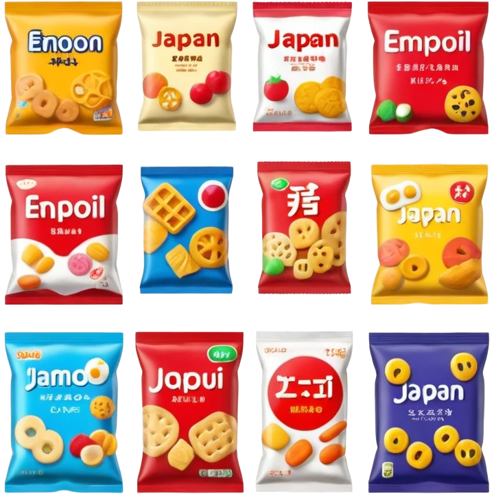 japan packaged snack  emoji