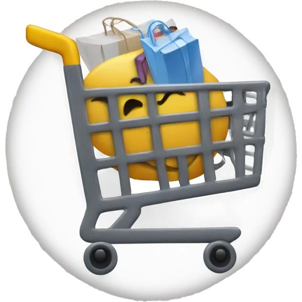 shopping cart going riht emoji