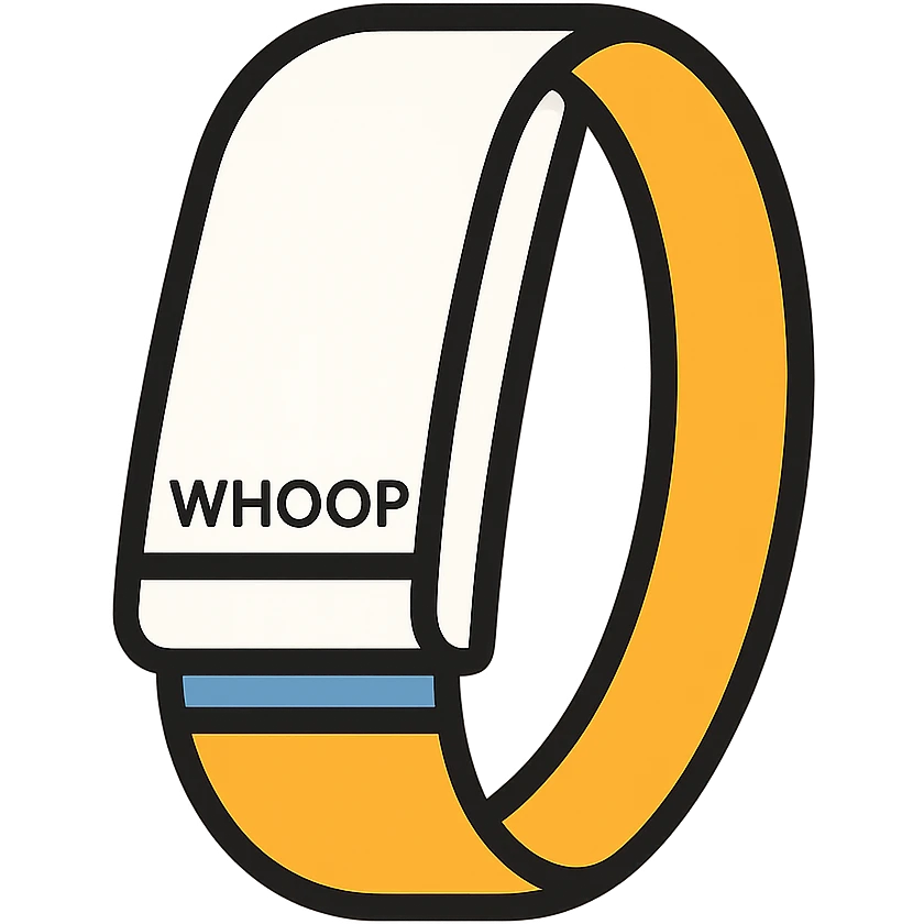 white Whoop band bracelet icon with color outline emoji