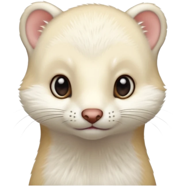 White stoat in the rubbing head position  emoji