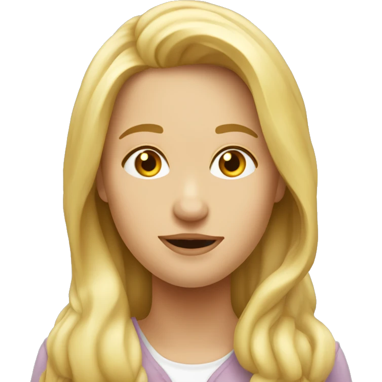 Gesicht Frau Blond lang emoji