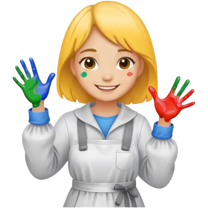portrait of a Painter girl  emoji