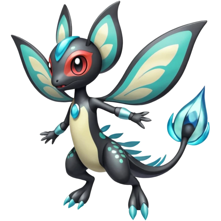 Splash-patterned emotional sparky sparky boom boom painful Meloetta-Guilmom-Salandit-Trico-Pokémon-Fakémon-fusion-hybrid-creature emoji