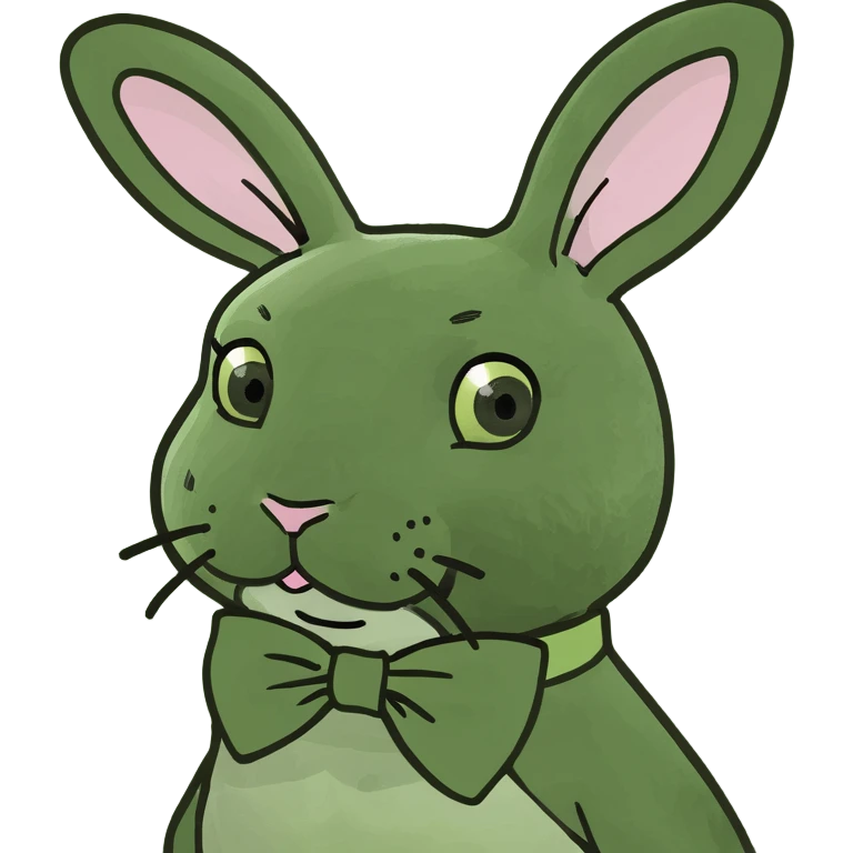 Rabit with a bow emoji
