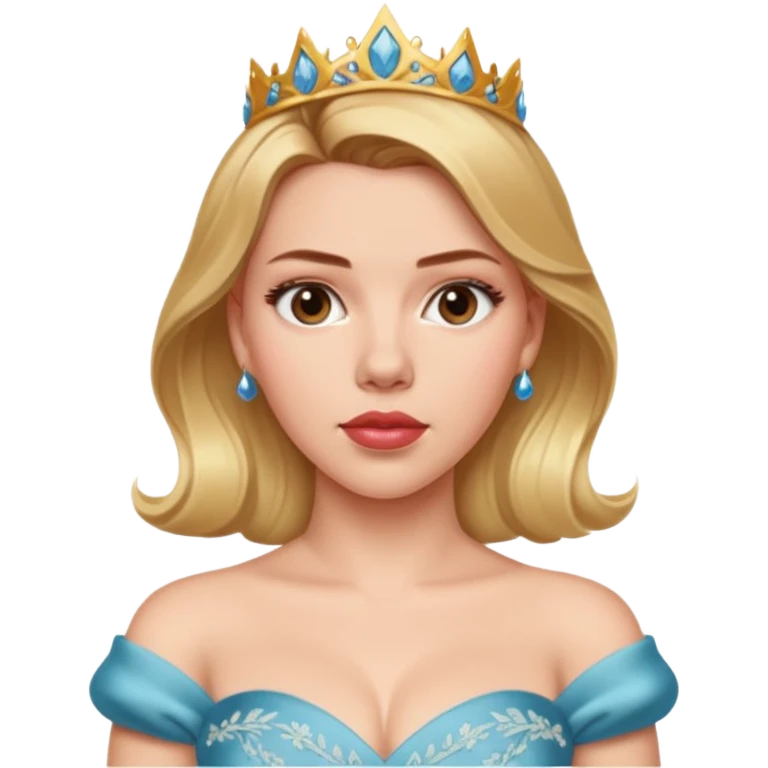 Scarlett Johansson in a princess dres emoji