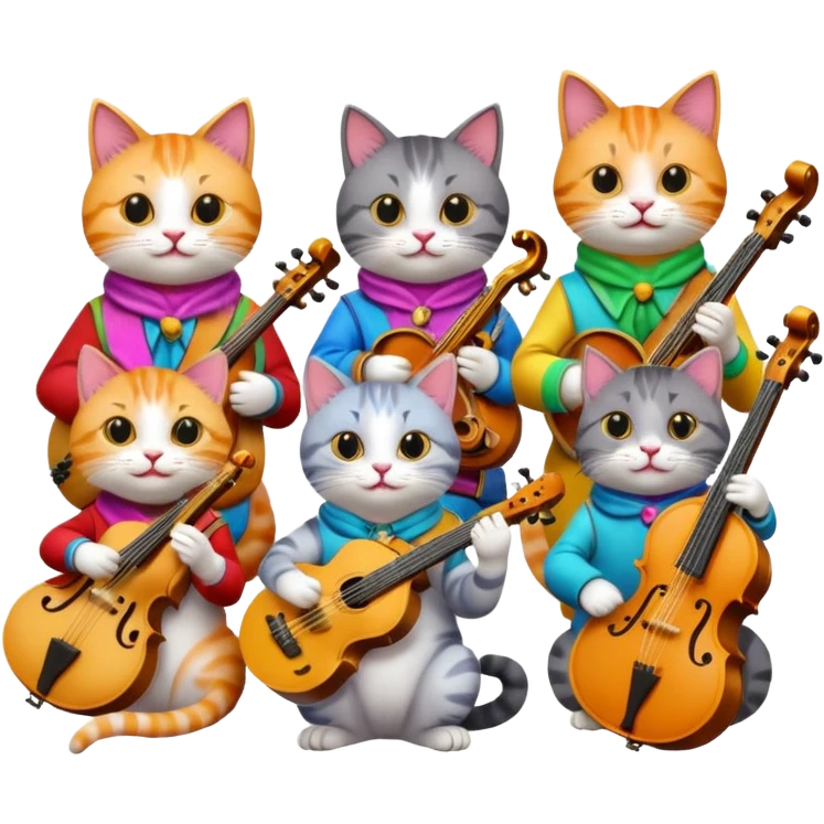 cat as Musicians emoji