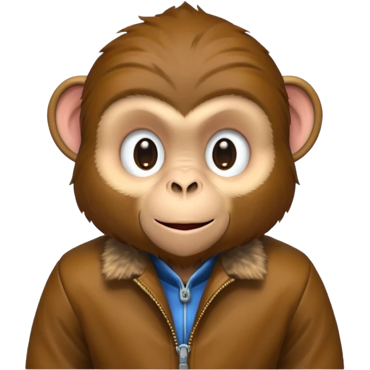 A monkey with a jacket emoji
