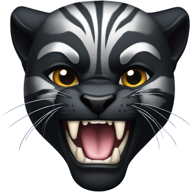 Balck panther roaring emoji