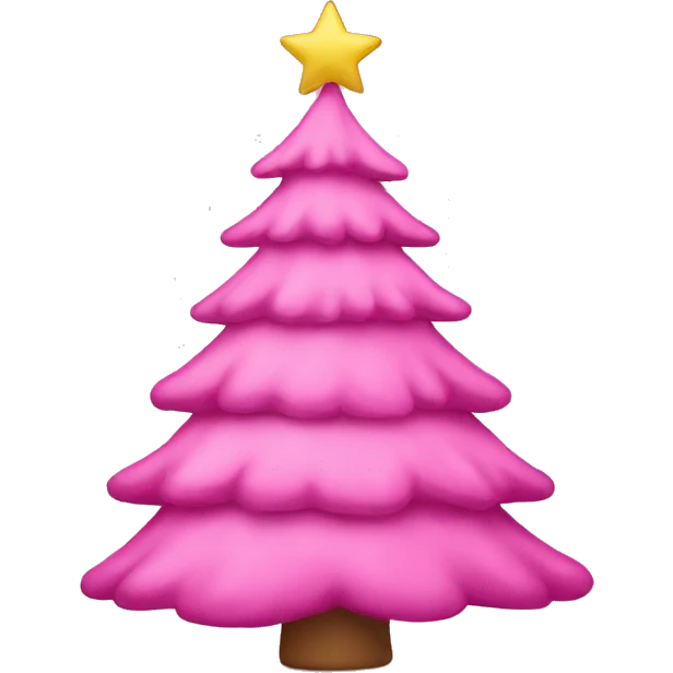 Pink Christmas tree  emoji