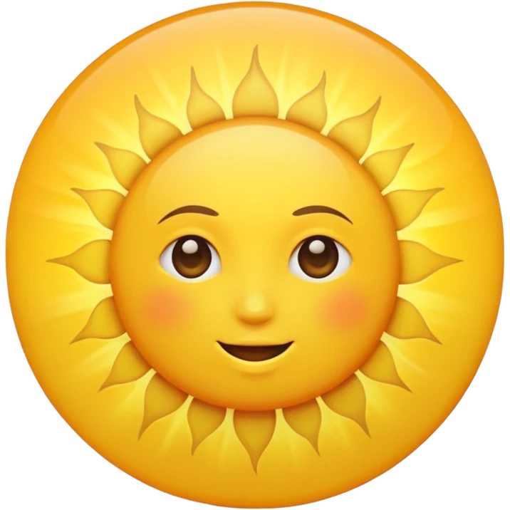 yellow sun with no face emoji