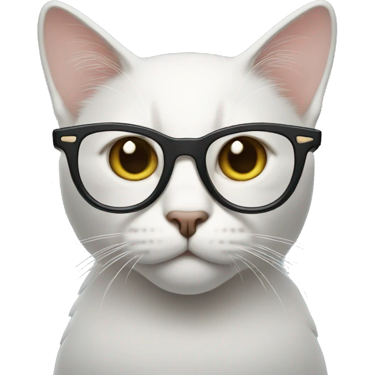 cat wearing glasses looking cool emoji