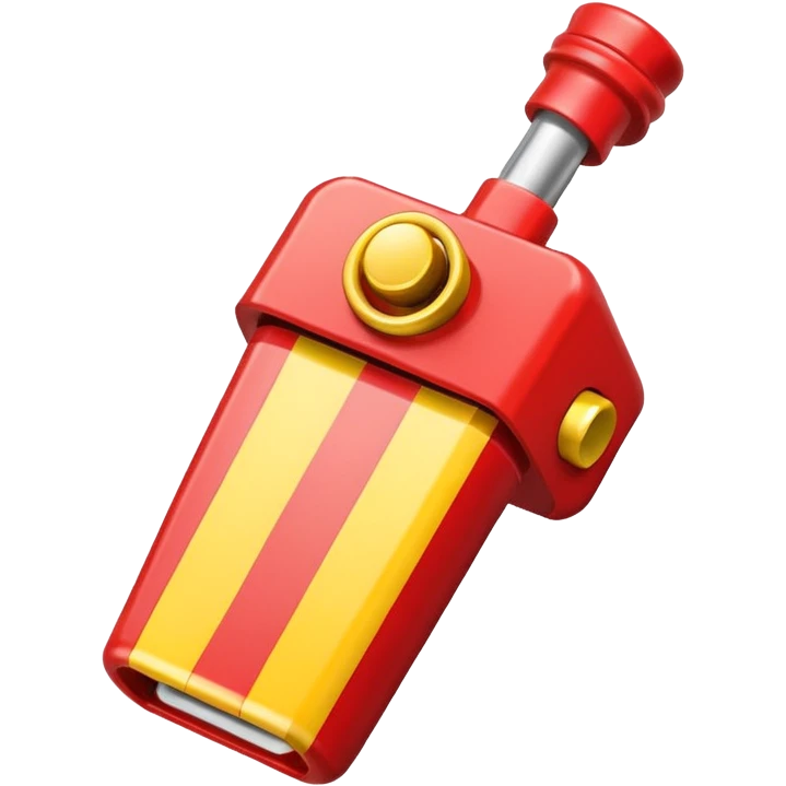 A create a whistlewith tvk image and colour with the colour first red and in center yellow and then red  emoji