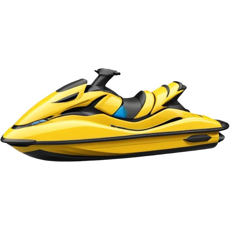 Black and yellow jetski  emoji