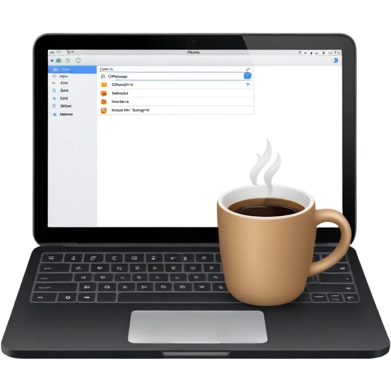 laptop + figma + coffee emoji