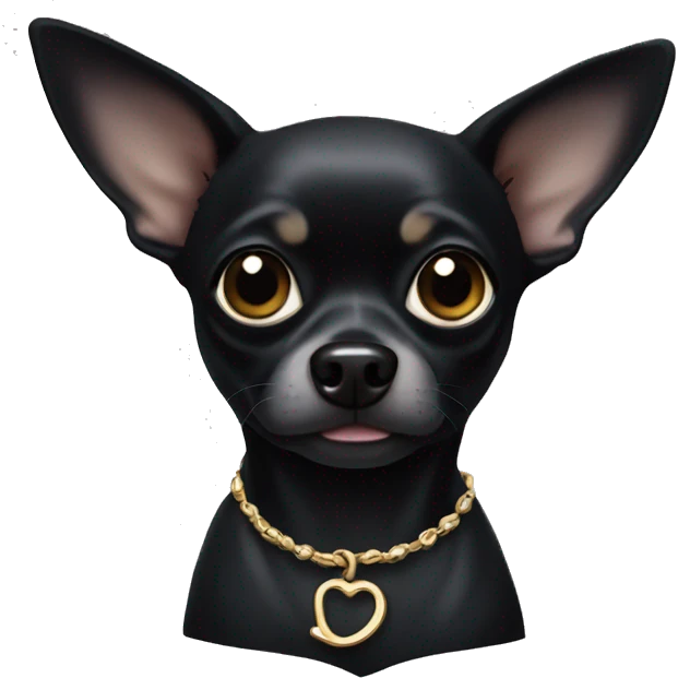 Two all black chihuahuas emoji