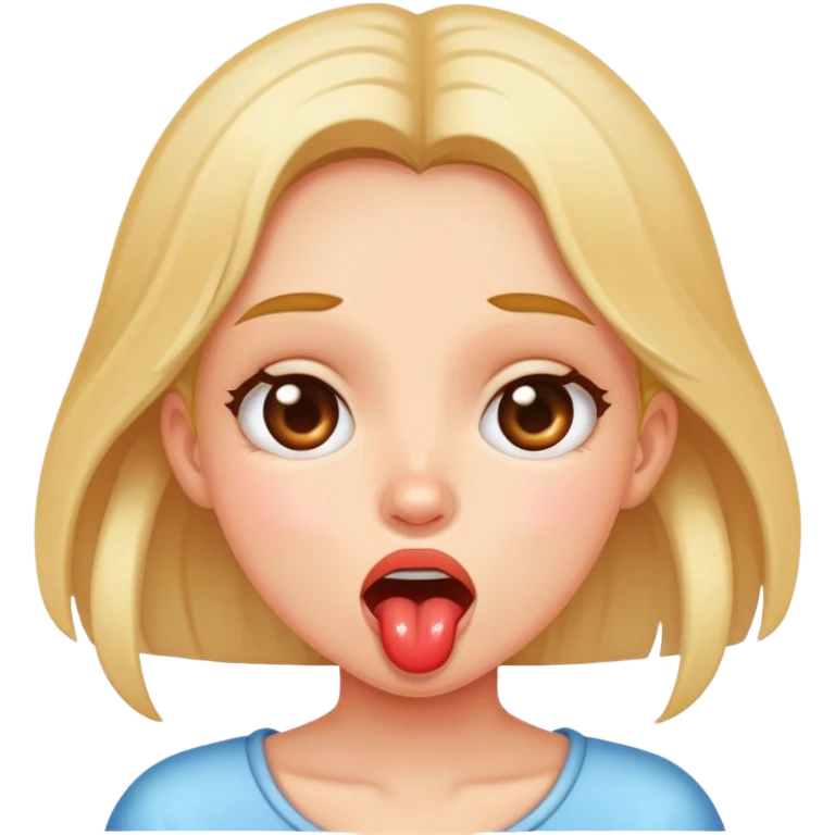 Drooling girl emoji