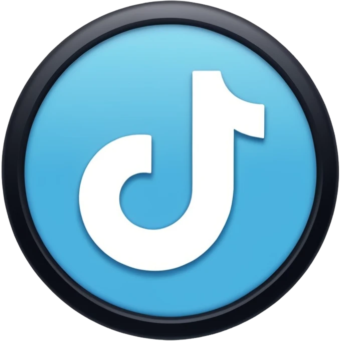 Verificación de tiktok en celeste con el check blanco emoji