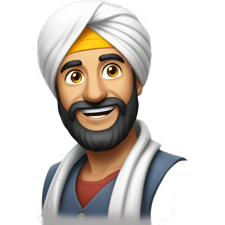 Happy sardar with wow 👌 reaction  emoji