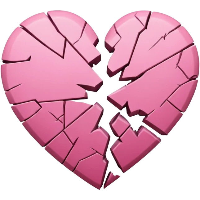 Pink broken heart emoji