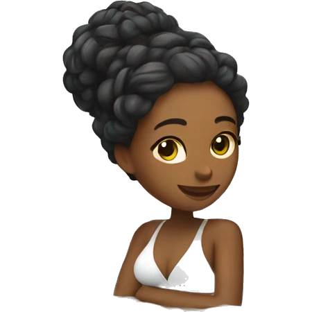 Girl relaxing in spa emoji