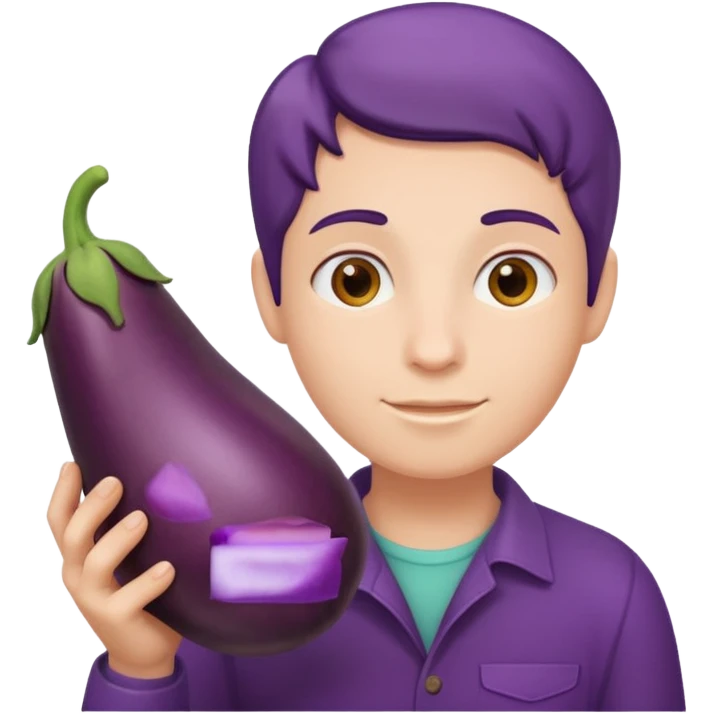 Eggplant shoved into vagina emoji