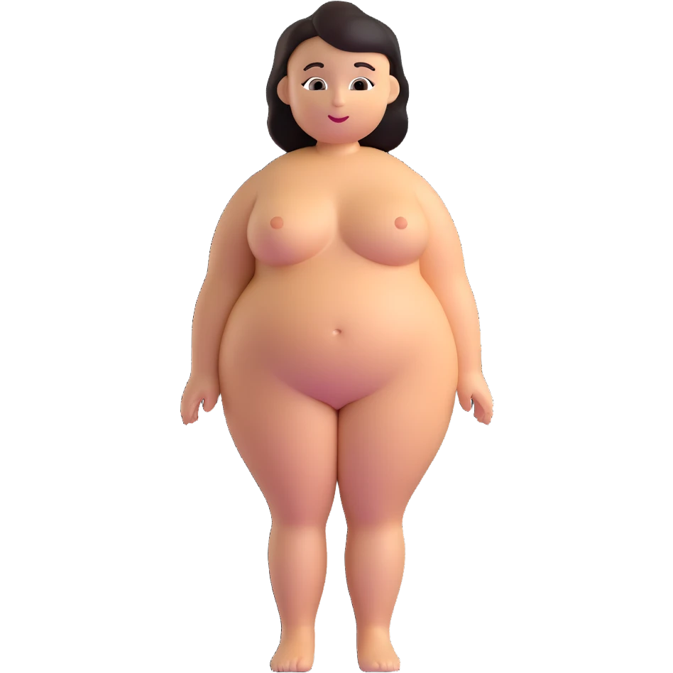 Venus of Willendorf prehistoric limestone figurine, rotund female figure with detailed rounded body emoji