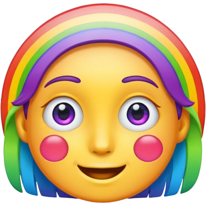 Rainbow face emoji