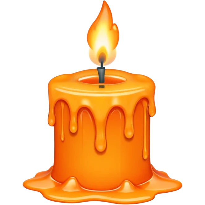 melting candle passage of time. emoji