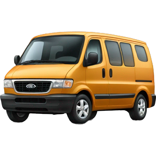 Kia van black driving  emoji