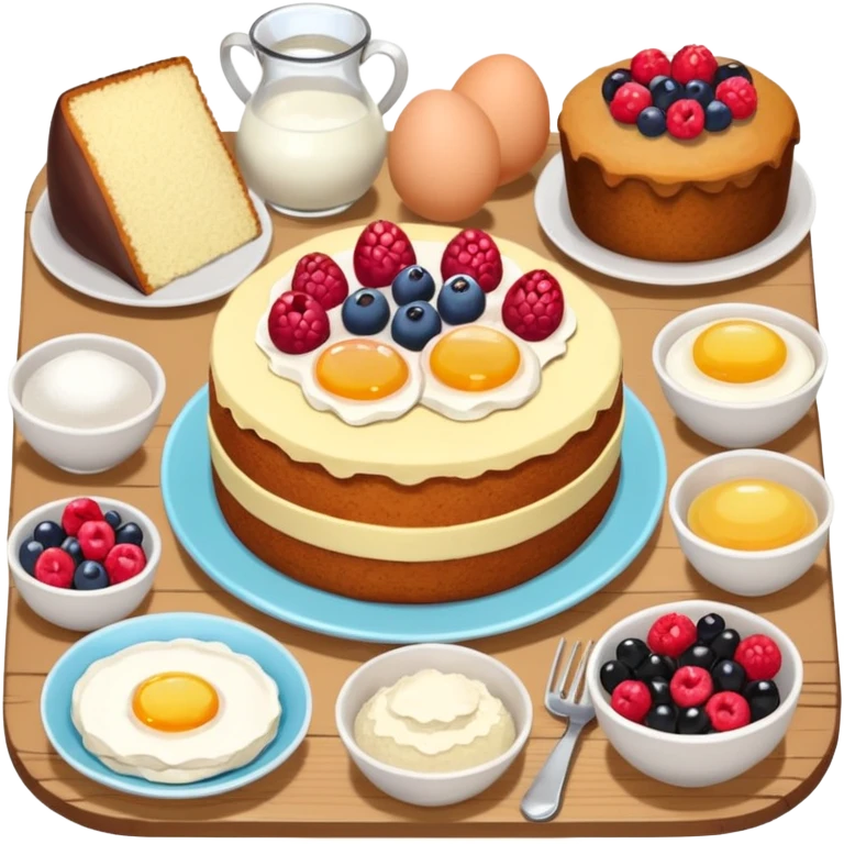 cake baking ingredients emoji
