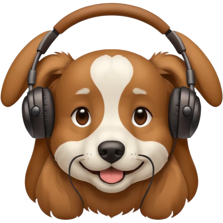 Dog with headphones  emoji