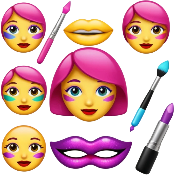 QUIERO QUE REALICES EMOJIS DE MAQUILLAJE OBJETOS emoji