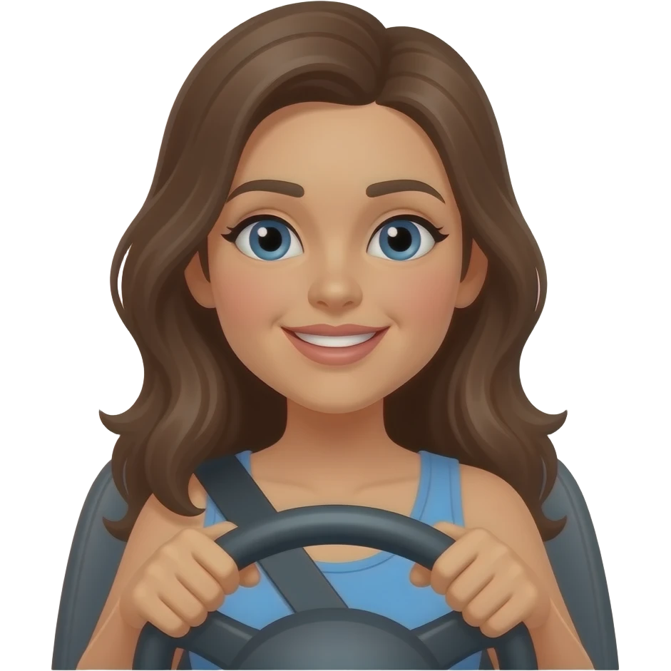 힐링 드라이브를 즐기는 여성 emoji