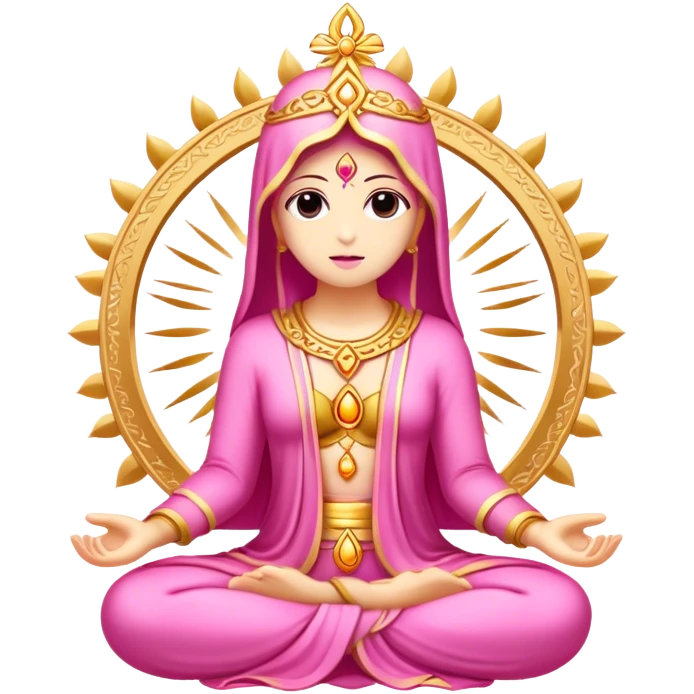 Pink gold spirituality emoji