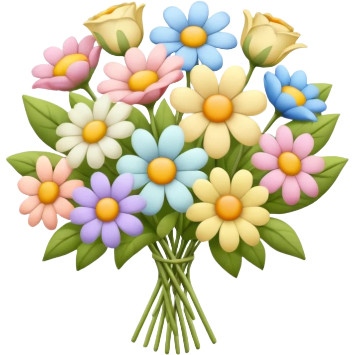 Light colored flower bouquet  emoji