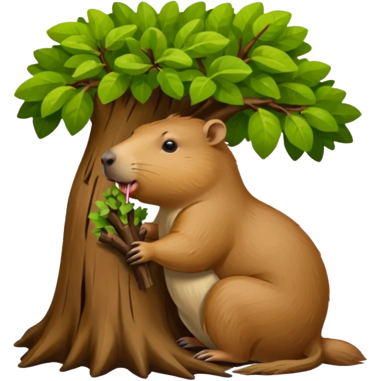 capibara chewing a tree emoji