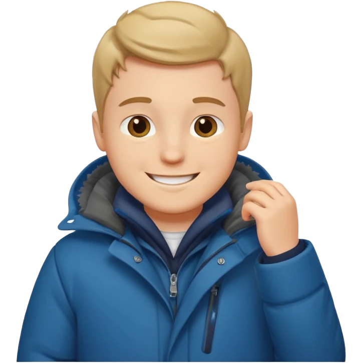 emoji- of a white boy putting on his coat emoji